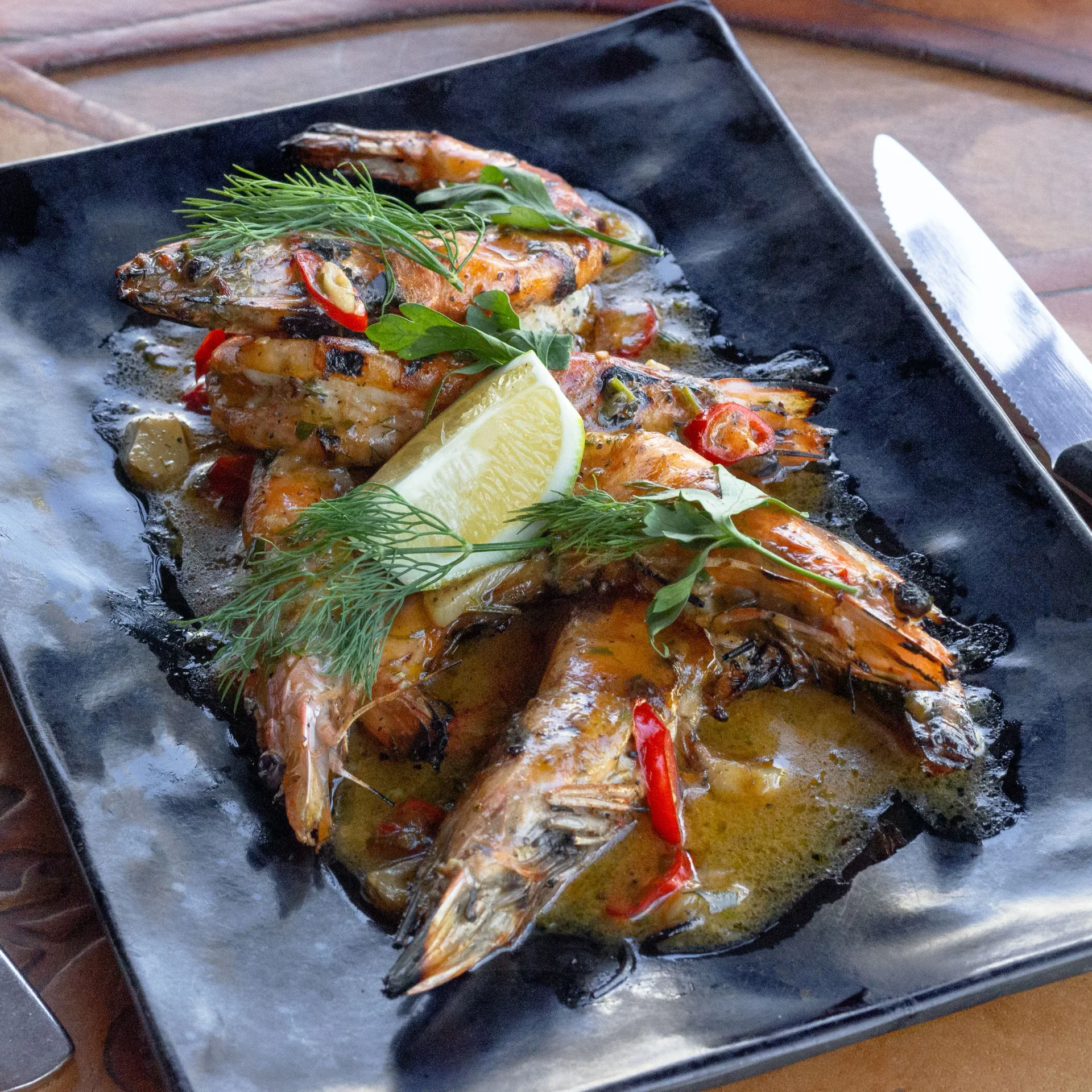 Grilled Prawns from Gaucho Steak House